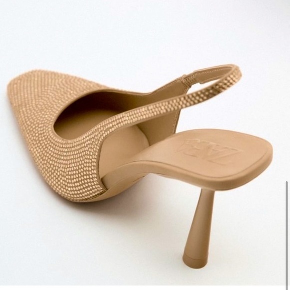 Zara Slingback Rhinestone High Heels - Picture 2 of 5